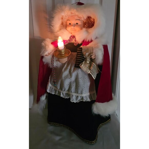 Vintage Mrs Claus Mation-ette Christmas Light-Up Doll Figurine Decor NO MOTION - Picture 1 of 14
